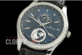 JLM24-108D Master 24 Hours SS/LE Blue/Diam Miyota 9015 