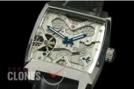 0 0 TGMV4-101 Monaco V4 Tourbillon SS/LE Skeleton Dial Asian 2813 21J