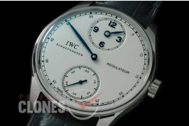 0 IWPR00103 Portugese Regulateur IW5444 SS/LE White/Blue A-6498 Modified Calibre Bridges