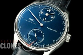 0 IWPR00104 Portugese Regulateur IW5444 SS/LE Blue A-6498 Modified Calibre Bridges