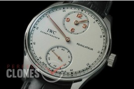 0 IWPR00102 Portugese Regulateur IW5444 SS/LE White/Rose Gold A-6498 Modified Calibre Bridges