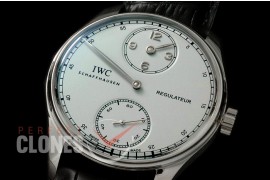 0 IWPR00101 Portugese Regulateur IW5444 SS/LE White/Steel A-6498 Modified Calibre Bridges