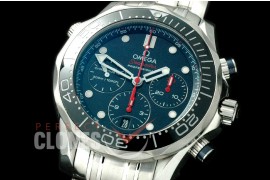 OM300M-305 Seamaster Pro 300M Chrono SS/SS Blue A-7750