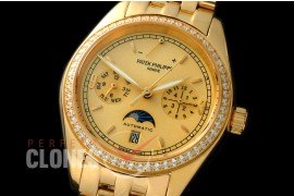 PPCA00138SD Calender/Reserve Complications YG/LE Gold Sticks Miyota 9100