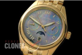 PPCA00119S Calender/Moonphase Complications YG/YG MOP Green Roman Miyota 9100