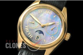 PPCA00119 Calender/Moonphase Complications YG/LE MOP Green Roman Miyota 9100