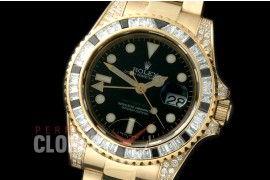 0 RLGF01011A 116718 GMT YG/Diam/YG Black A-2836 Mod to Cal 3186