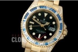 0 RLGF01012A 116718 GMT YG/Diam/YG Black A-2836 Mod to Cal 3186