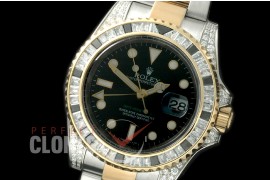 0 RLGS01011A 116713 GMT SS/Diam/YG Black A-2836 Mod to Cal 3186