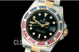0 RLGS01013A 116713 GMT SS/Diam/YG Black A-2836 Mod to Cal 3186