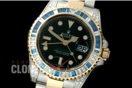 0 RLGS01012A 116713 GMT SS/Diam/YG Black A-2836 Mod to Cal 3186