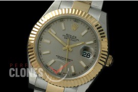 R41DJT-703 116333 SS/YG Fluted/Oyster Light Grey Sticks SA 3136