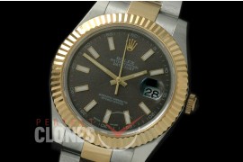 R41DJT-704 116333 SS/YG Fluted/Oyster Grey Sticks SA 3136