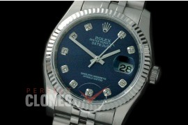 R36DJS-715 116234 SS/SS Fluted/Jubilee Blue Diamonds SA 3135