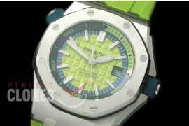 APD00024 Royal Oak Offshore Diver 15710 SS/RU Lime Green A-3120