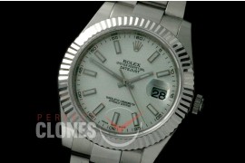 R41DJS-701 116334 SS/SS Fluted/Oyster White Sticks SA 3136