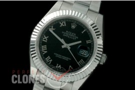 R41DJS-722 116334 SS/SS Fluted/Oyster Black Roman SA 3136