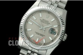 R36DJS-703 116234 SS/SS Fluted/Jubilee Light Grey Sticks SA 3135