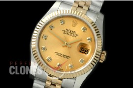 R36DJT-716 116233 SS/YG Fluted/Jubilee Gold Diamonds SA 3135