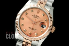 R36DJTR-716 116231 SS/RG Fluted/Jubilee Rose Gold Diamonds SA 3135