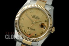 RL36DJ-18K-414 116233 Gold Roman TT SA 3135