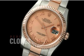 RL36DJR-18K-416 116231 Rose Gold Roman SS/RG TT Swiss 2836