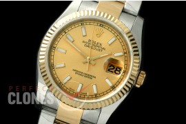 R36DJT-756 116233 SS/YG Fluted/Oyster Gold Sticks SA 3135
