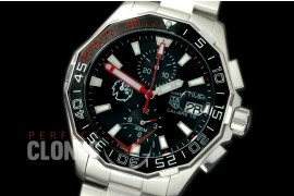 TGAQ00192 Aquaracer EPL Special Ed Calibre 16 Match Timer SS/SS Black OS 20 Qtz