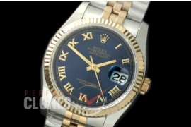 R36DJT-725 116233 SS/YG Fluted/Jubilee Blue Roman SA 3135