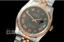 R36DJTR-723 116231 SS/RG Fluted/Jubilee Light Grey Roman SA 3135