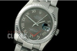 R36DJS-774 116234 SS/SS Fluted/Oyster Grey Roman SA 3135