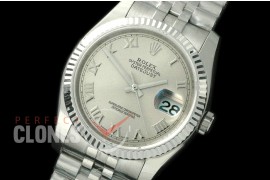 R36DJS-723 116234 SS/SS Fluted/Jubilee Light Grey Roman SA 3135