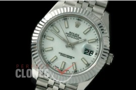 R41DJS-802 126334 SS/SS Fluted/Jubilee Pearl White Sticks SA 3235