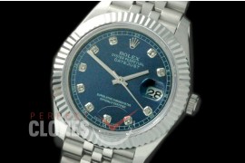 R41DJS-826 126334 SS/SS Fluted/Jubilee Blue Diam SA 3235