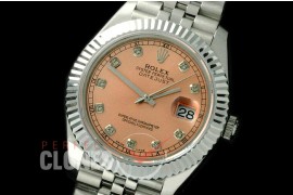 R41DJS-827 126334 SS/SS Fluted/Jubilee Salmon Rose Diam SA 3235