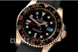 RLGSP10016R Everose GMT on OysterFlec RG/RU Black A-2813