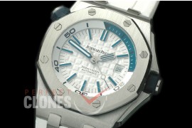 APD-L-081 Royal Oak Diver SS/RU White A-2813/3120