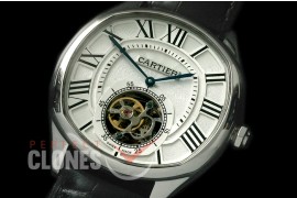 CARDR-1081 Drive de Cartier Tourbillon SS/LE White Flying Man Tourbillon