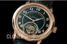 0 AL1815-107 Lange 1815 Tourbillon RG/LE Black Bridged Tourbillon 