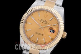 R41DJT-707 116333 SS/YG Fluted/Oyster Gold Sticks SA 3136