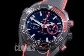 0 0 OMCPO45-922R 2018 Deep Black Planet Ocean Chrono Volvo Ocean Race Limited Ed CER/RU Black-Red A-7750