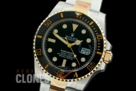0 0 0 0 RLST00971 GMF 904L Steel Submariner 116613LN SS/YG Black SA3135