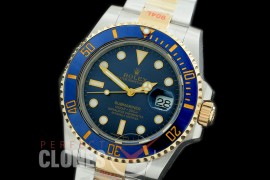 0 0 0 0 RLST00972A GMF 904L Steel Submariner 116613LB SS/YG Blue A-2824