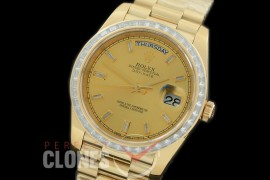 R40DDF00403D2 228348RBR YG/YG Baguette Cut Diam Bez Gold Glazier Asian Clone 2836