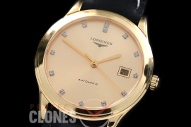 LG00155 Master Collection Automatic Date YG/LE Gold Diam M-9015