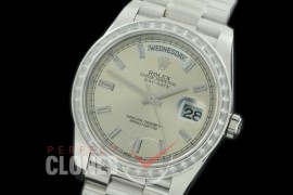 R40DDS00401D2 228349RBR SS/SS Baguette Cut Diam Bez Silver Glazier Asian Clone 2836