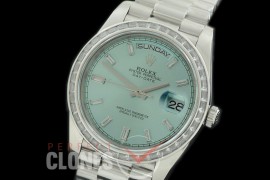 R40DDS00403D2 228349RBR SS/SS Baguette Cut Diam Bez Ice Blue Glazier Asian Clone 2836