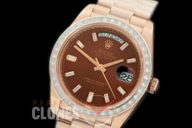 R40DDR00403D2 228345RBR RG/RG Baguette Cut Diam Bez Brown Glazier Asian Clon