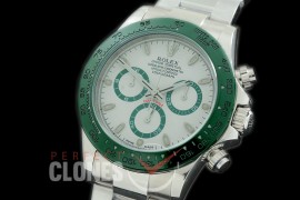 RLDS00059 Daytona 116506 SS/Cer/SS Green Bezel Special Ed White Sticks A7750