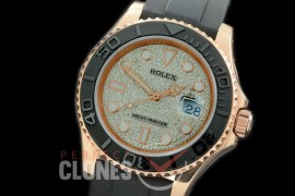 RYMENR00026 KSF 116621 Yachtmaster Everose Men RG/RU Full Diamond Crested Dial A-2836